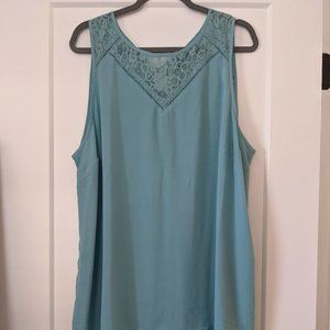 Torrid Blue Flowy Blouse (Size 3, 22/24)